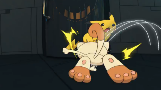 Pikachu dodges